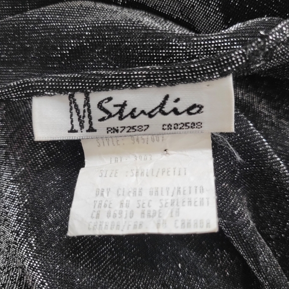 Vintage tie sheer metallic long sleeve top - Picture 10 of 10